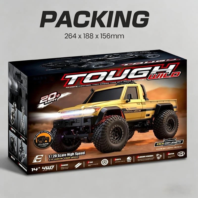 Outdoor Power Meter Bike - Full Proportional 1/20 4X4 RC Crawler