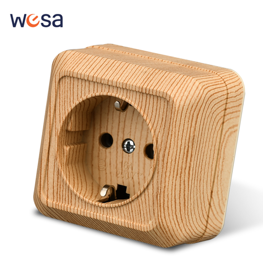WESA Wood Wall Surface Socket  - Outdoor Power Usa ulasan dan harga