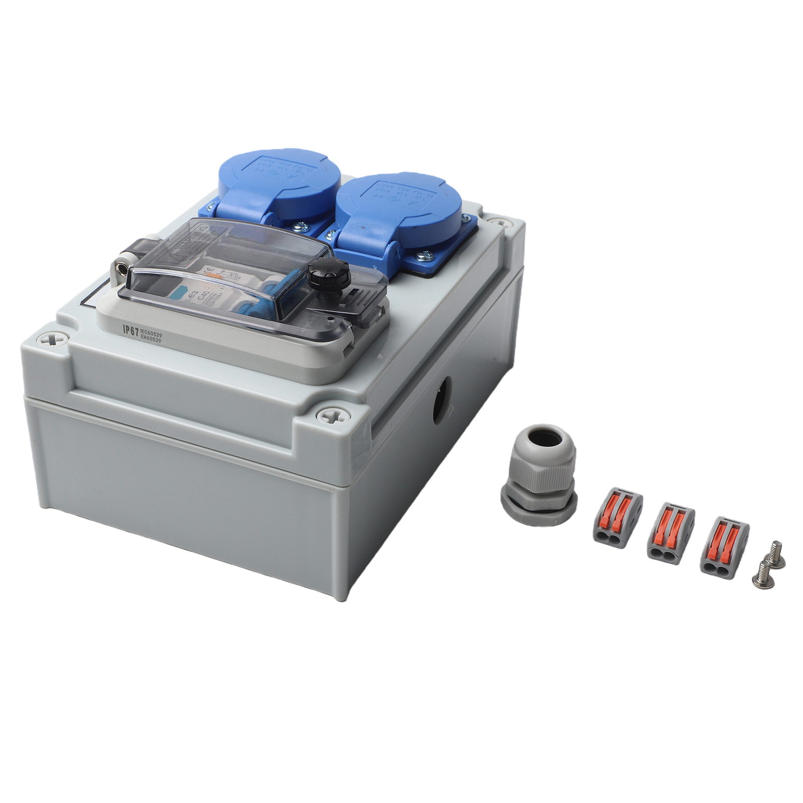 Gray Blue Wall Distributor Saf - Outdoor Power Distributors ulasan dan harga