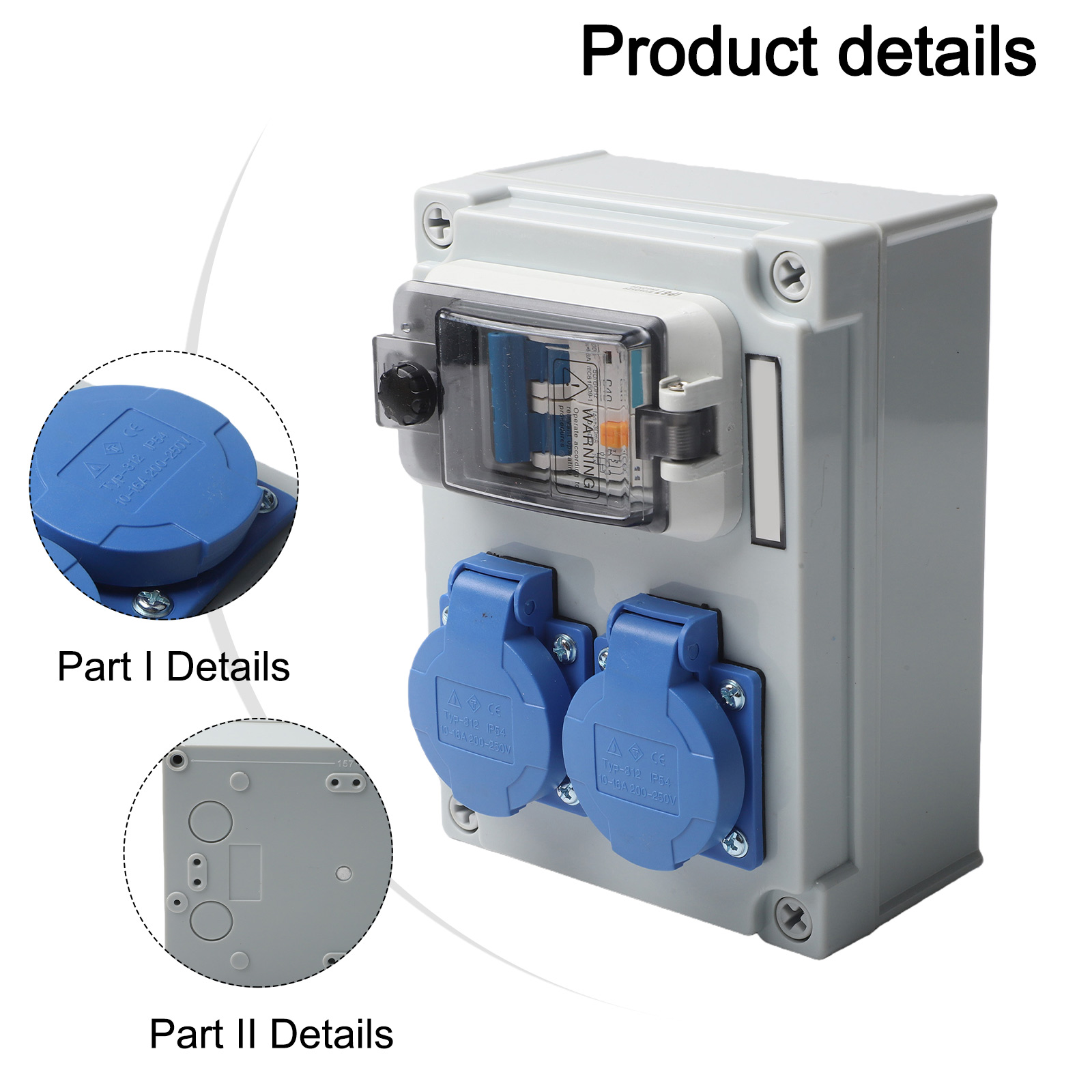Gray Blue Wall Distributor Saf - Outdoor Power Distributors ulasan dan harga