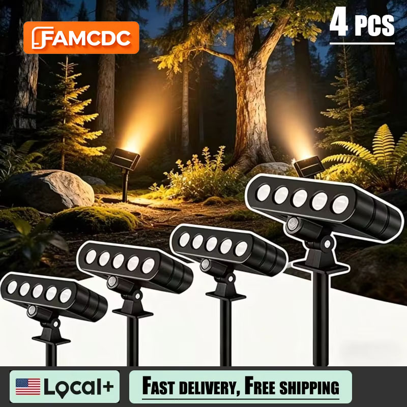 4 PACK Solar Outdoor Spotlight - Outdoor Power Pack ulasan dan harga