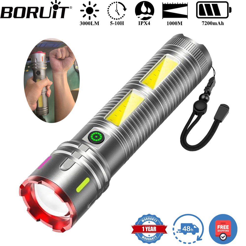 BORUiT 3000LM 1000M Long Throw - Outdoor Power Meter Bike ulasan dan harga