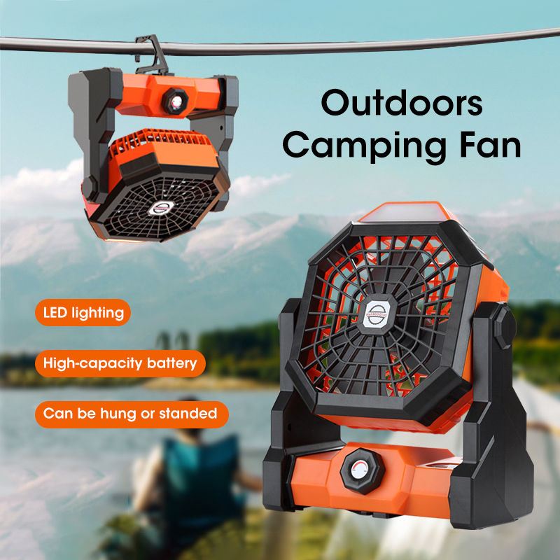 10000mAh Camping Fan with LED  - Outdoor Power Fan ulasan dan harga