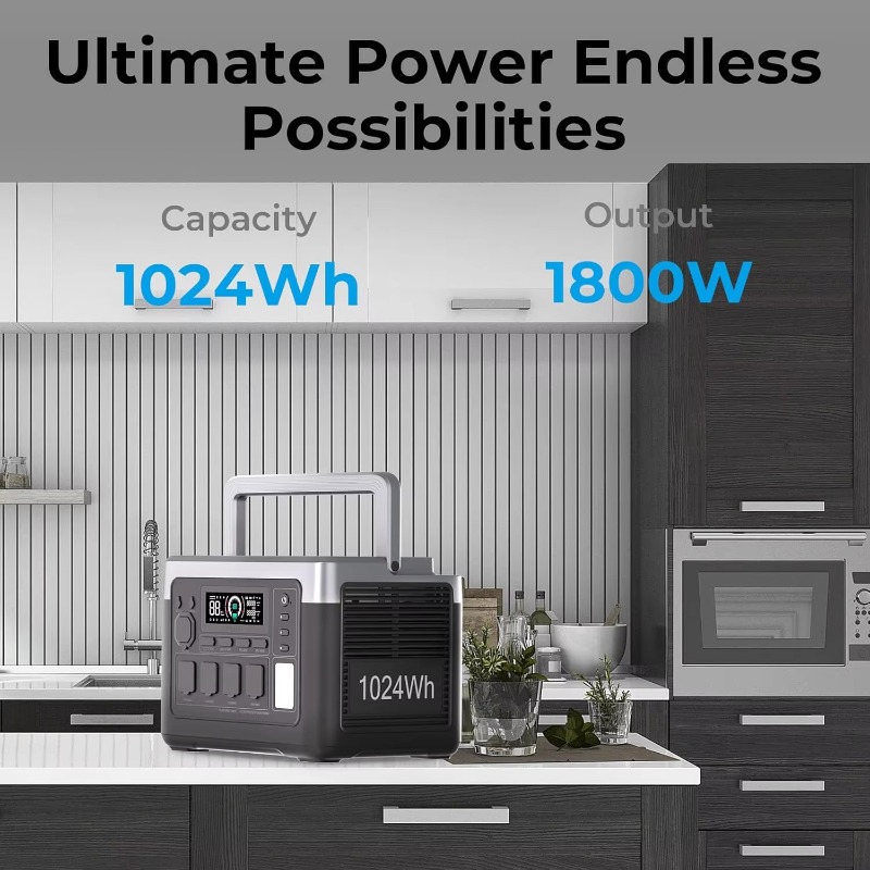 EU USA Warehouse 1800W 1024Wh  - Outdoor Power Usa ulasan dan harga