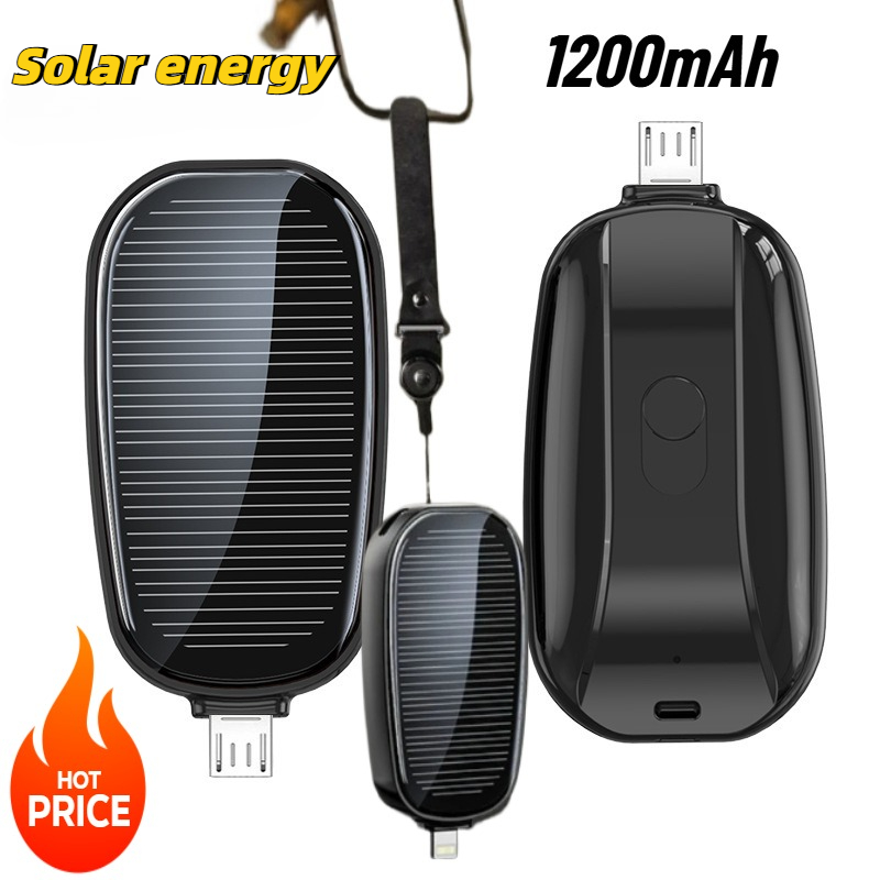 1200mAh Solar Mini Power Bank  - Outdoor Power Distribution Panel ulasan dan harga