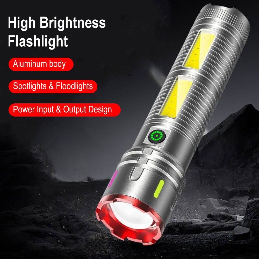 BORUiT Zoomable LED Flashlight - Outdoor Power Meter Bike ulasan dan harga
