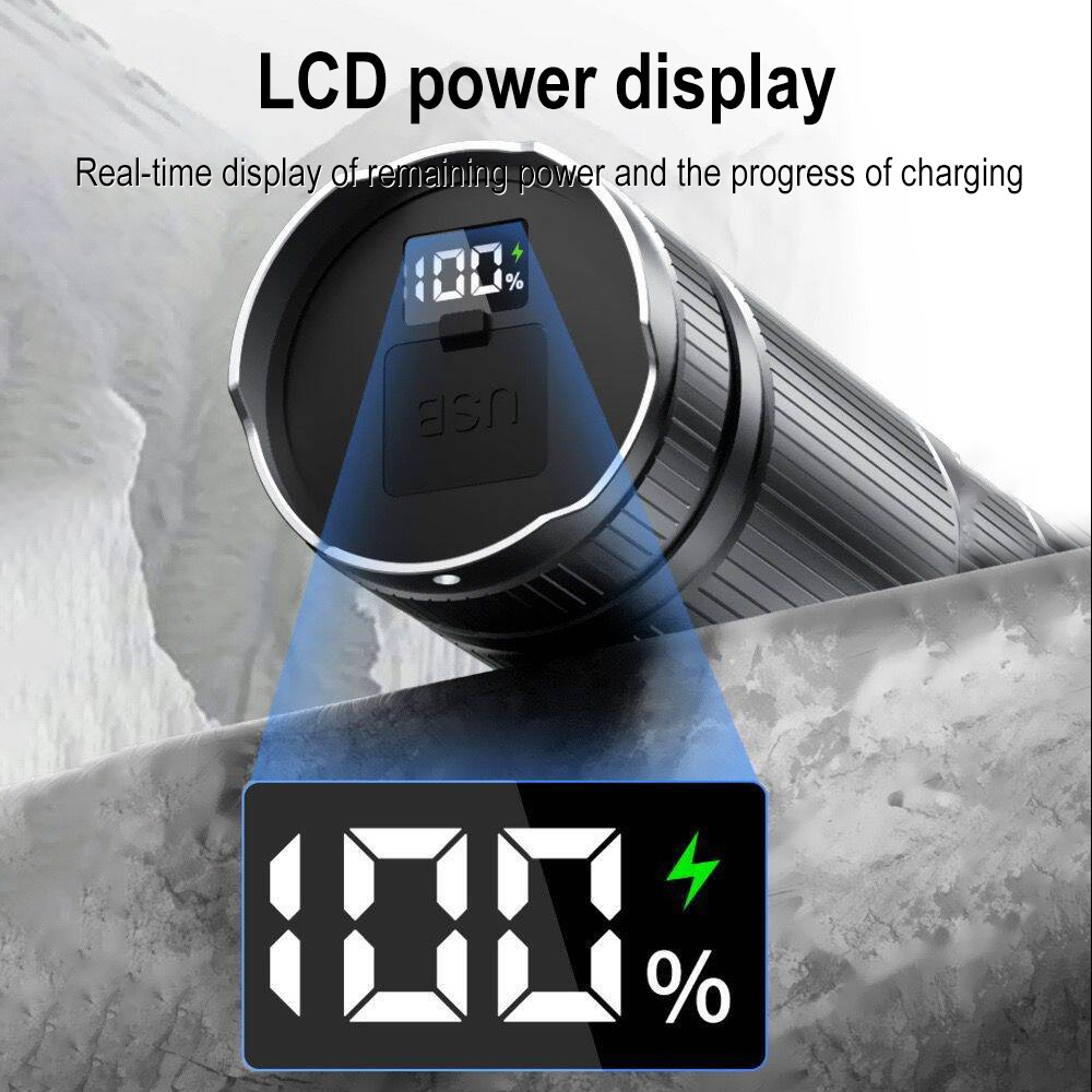 BORUiT Zoomable LED Flashlight - Outdoor Power Meter Bike ulasan dan harga