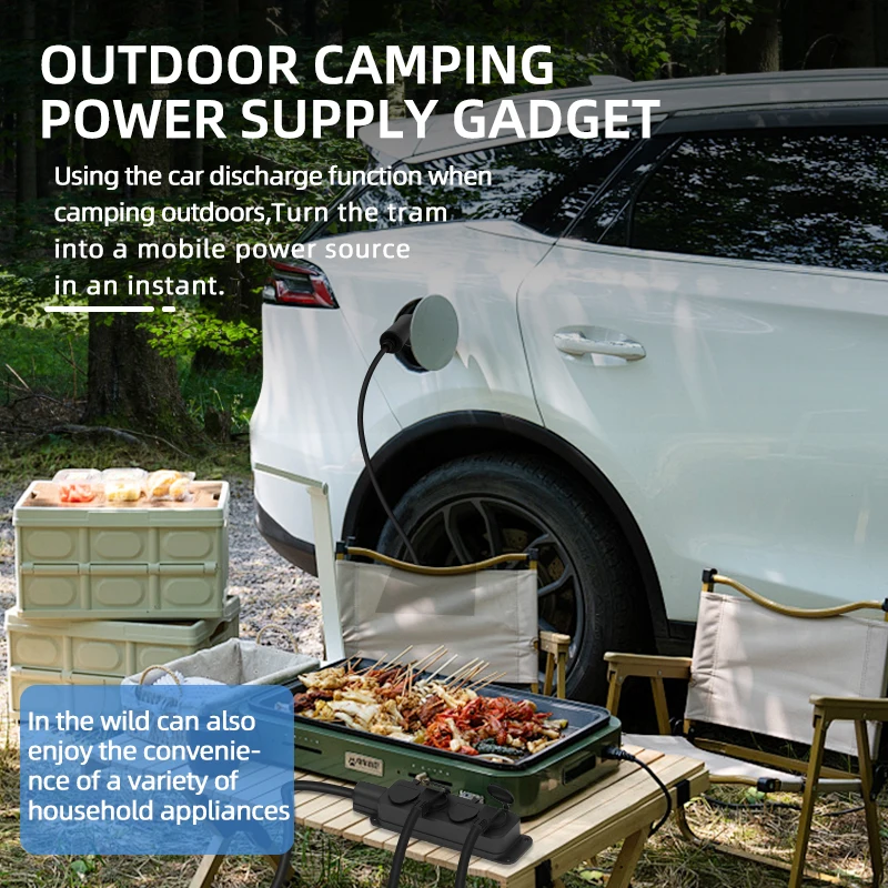 Portable 16A 4KW V2L Cable Ele - Outdoor Power Usa ulasan dan harga