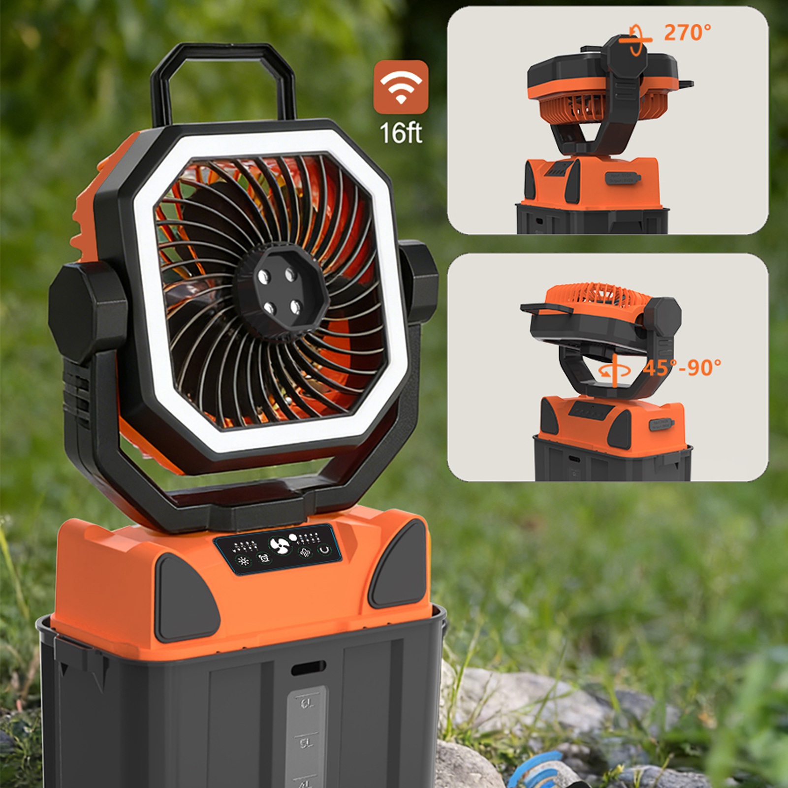 Rechargeable Camping Fan with  - Outdoor Power Fan ulasan dan harga